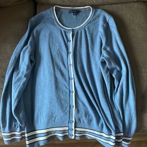 Blue Button Up long sleeve blouse